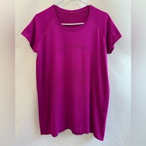 lululemon Swiftly Tech Short Sleeve Tee Sonic Pink Size: 14 RARE
